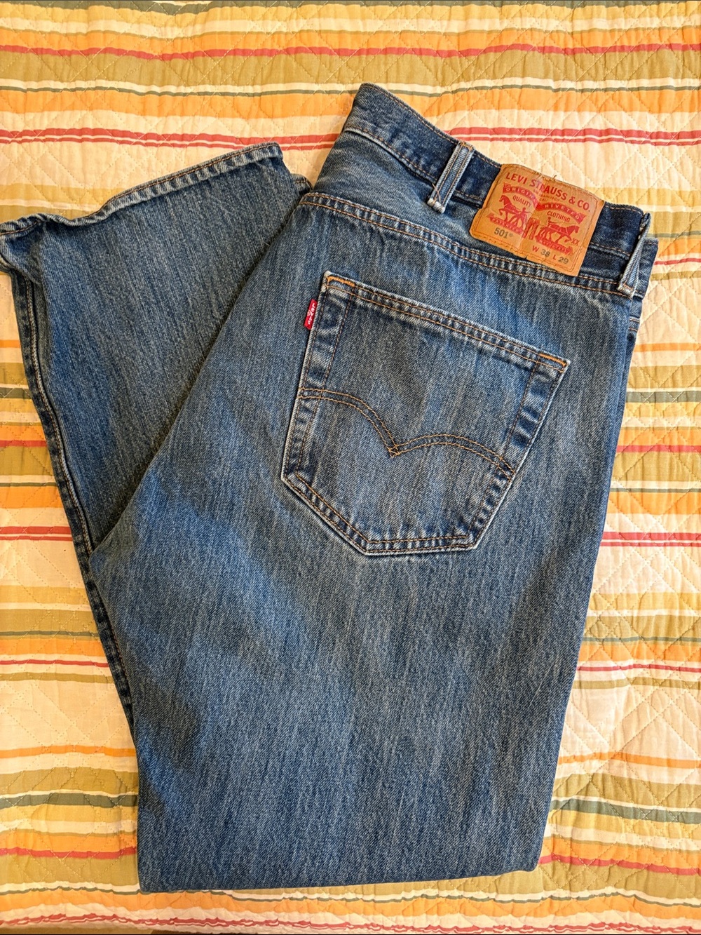 Levi's Men’s Blue Denim Jeans - Classic 501 38/29